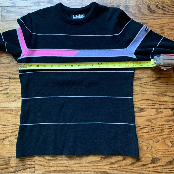 Vintage Lido Sports Ski Sweater Womens 100% Wool Size L (or M) in Black EUC - Picture 5 of 5